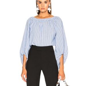 Smythe Balloon Sleeve Striped Top